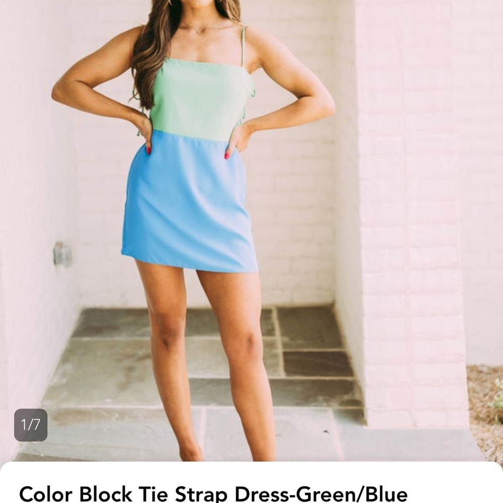 Color block mini dress